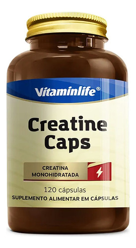 Creatina Monohidratada Vitaminlife 120 Cápsulas