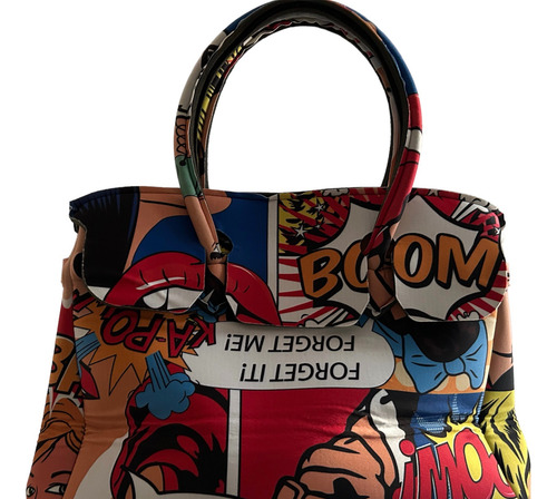 Cartera Italiana Neopren Estampada Multicolor Estampado Níquel Multicolor
