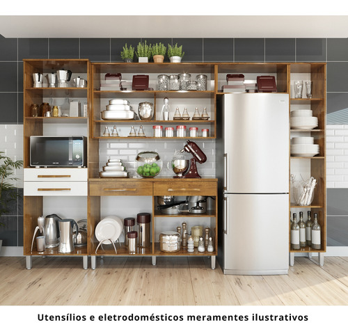 Cozinha Modulada 5 Peças Jade - Castanho/onix