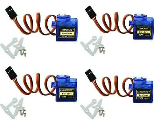 4 Piezas Sg90 9g Micro Servos Para Rc Robot Helicóptero Avió