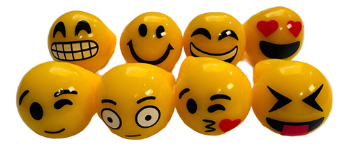 30 Anillos Luminosos Led, Emojis Emoticón , Fluo Amarillo. Surtidos