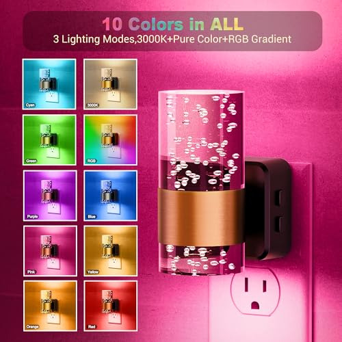 Jandcase Luces Nocturnas Enchufables En La Pared, Paquete De