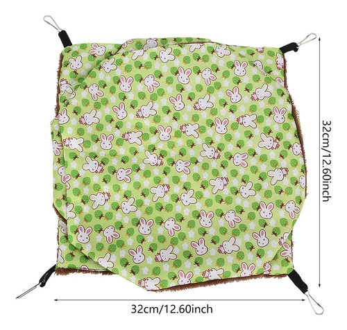 Saco De Dormir Para Hámster De Tres Capas, Color Verde Y Ver