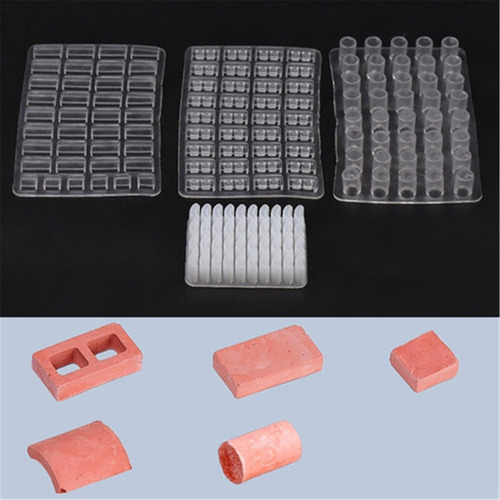 A Molde For Ladrillos En Miniatura A Escala 1/16, Paquete De