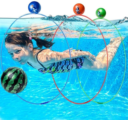 Berfun Anillos De Natación Para Niños Con Pelota De Piscina,