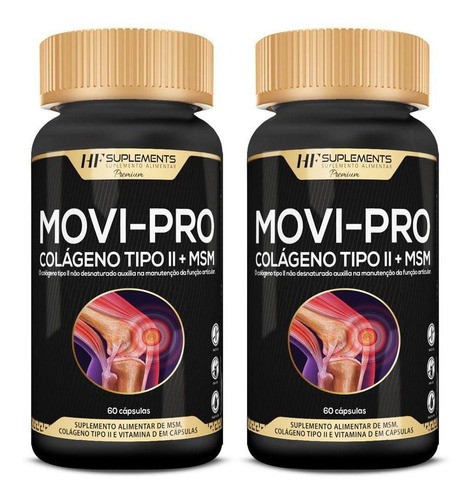 Kit 2x Movi Pro Colágeno Tipo 2 Com Msm + Vitamina D