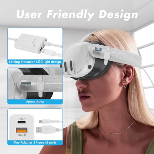 Cable Link 16ft Compatible Con Oculus/meta Quest 3s, Y Quest