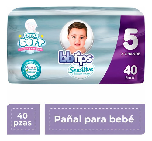 Bbtips Pañales Sensitive Extra Grande Etapa 5