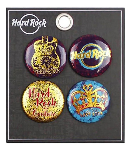Hard Rock Cafe® Pin Button Set Clásicos Vintage De Colección