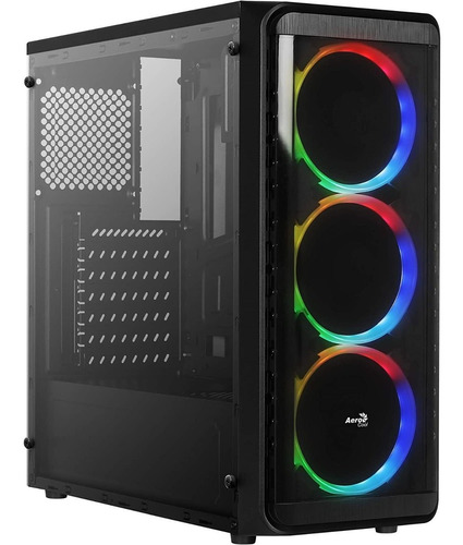 Gabinete Gamer Aerocool Si-5200 Rgb Mid Tower 3 Fan Rgb F