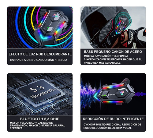 Manos Libres Bluetooth Para Casco Moto - Intercom Práctico