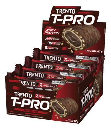 Chocolate Trento T-pro 7g Whey Protein 12x26g - Chocolate