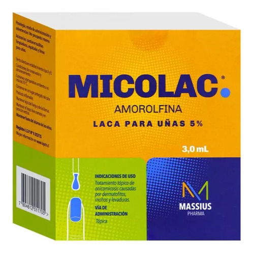 Micolac, Laca Para Hongo De Uñas 3.0ml