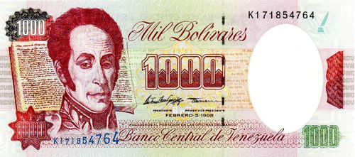Billete 1000 Bolívares 5 De Febrero 1998 Serial K9
