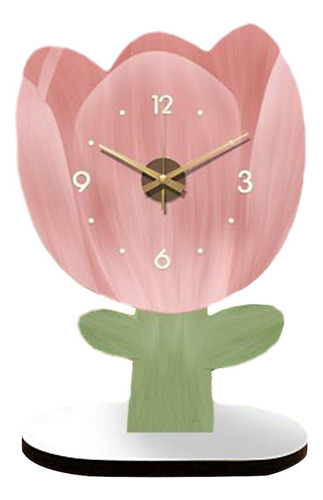 Reloj De Escritorio Decorativo Para Repisa, Adorno Tulipán