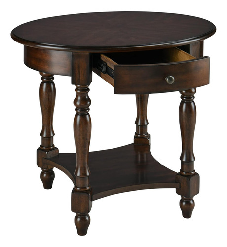 Moderion Oval Table Con Cajón, Mesa Lateral De Sofá De Con X