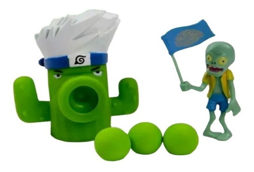 Imagem 3 de 4 de Kit Com 6 Bonecos Plants Vs Zombies Atira De Verdade