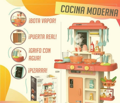 Jueguete De Cocina Con Vapor, Sistema De Agua, Luces, Sonido