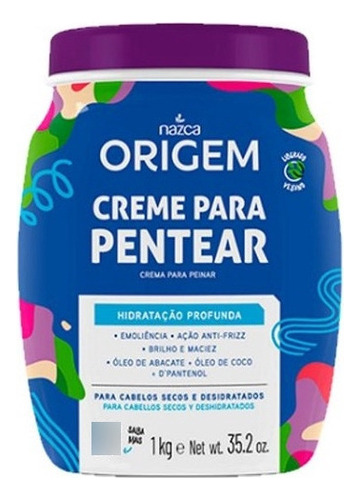 Nazca Creme Para Pentear Hidratação Profunda Origem 1kg