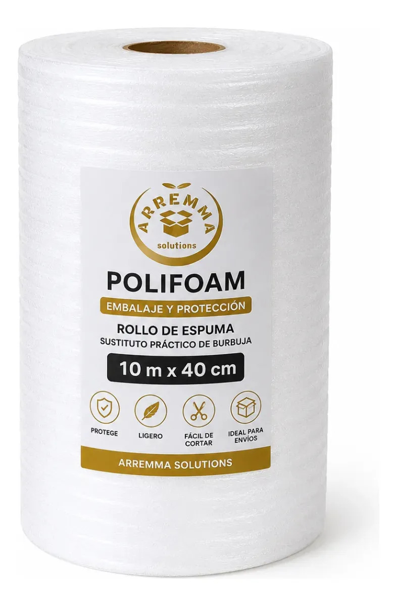 Polifoam Rollo Espuma Embalaje Sustituto Burbuja 10m X 40cm