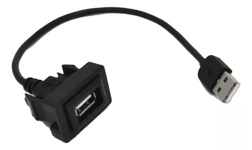 TNP - Cable de montaje empotrado USB con hebilla, panel de salpicadero,  montaje en tablero de instrumentos de 1 puerto, conector USB, conector de