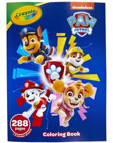 Libro Para Colorear Crayola Paw Patrol Con Pegatinas, Regalo