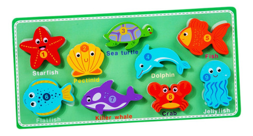 Rompecabezas De Madera Rompecabezas Montessori Juguetes Mar