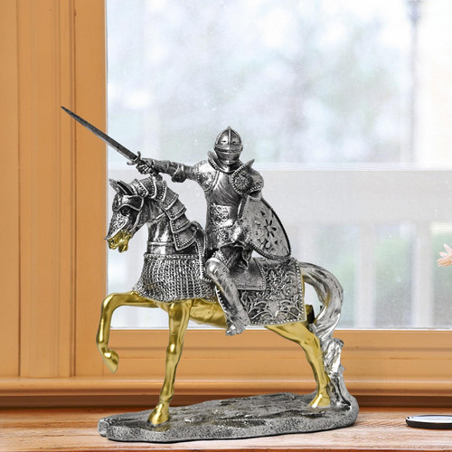 Estatua De Caballero Figura De Caballero Pieza De Arte De