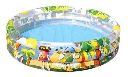 Pileta inflable redondo Bestway 51040 Jungle Trek 167L multicolor