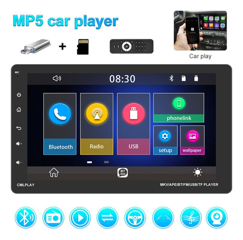 Para Reproductor De Radio De Coche Podofo 1 Din Con Car
