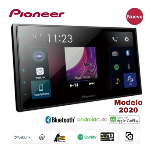 Pantalla Pioneer 6.8 Dmh-z5350bt Androidauto Carplay Spotify