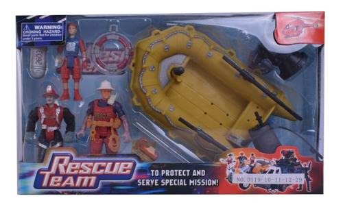 Muñecos Bomberos Escuadrón Rescate Acuático  