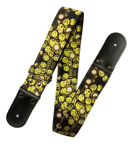Strap Kidam Emoji Fichas - Thalí Para Guitarra O Bajo Color Amarillo
