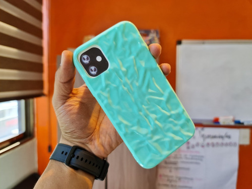 Funda Para iPhone Colores Vivos Textura 3d Moda D Goma +mica