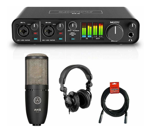 Motu Interfaz Audio Usb M4 4x4 Microfono Condensador Akg