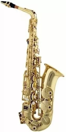 Knight Jbas-200 Saxo Alto Eb Llave De F# Gold Laqueado Estuc