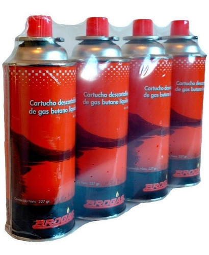 Pack De 4 Cartuchos De Gas Butano 227gr Linea Nueva