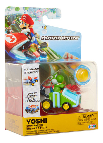 Yoshi Vehiculo Pull Back Moneda Original 5 40462 Mario Bros