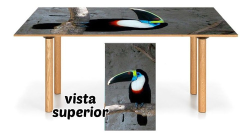 Vinilo Para Mesa Tucan Animal Fauna Tropical Ave Selva 6