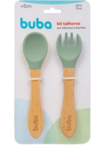 Set Cubiertos Silicona Bamboo Buba, Mvd Kids