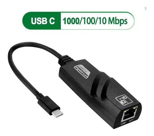 Adaptador De Usb Tipo C A A Rj45 Base 1000 Gigabit W10/linux