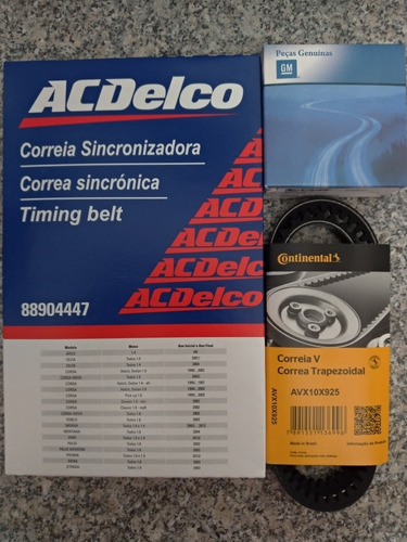 Kit Correia Dentada + Correia Alternador Corsa Wind 1.0 8v