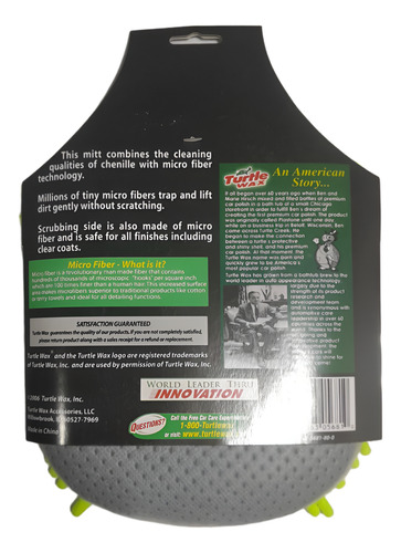 Turtle Wax Guante De Chenille De Microfibra Mc816