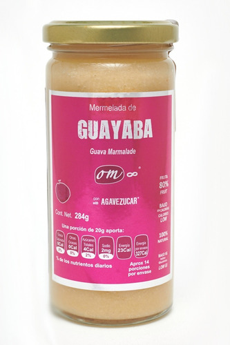 Mermelada De Guayaba Om8 Con Agavezucar 280g