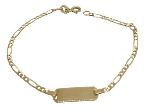 Pulsera En Oro9k Modelo 3y1 De Identidad Para Bebe (p178)