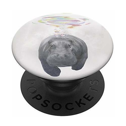 Divertido Hipopótamo Con Diseño De Arcoíris Popsockets Popgr