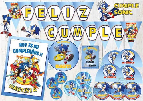 Kit Imprimible Editable Super Sonic + Libro Para Colorear