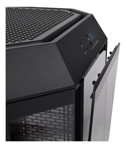 Gabinete Mid Tower Thermaltake Tower 300 Vidrio Templado 2 Fan Negro