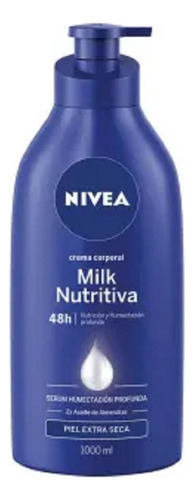 Crema Corporal Nivea Milk Nutritiva Piel Extra Seca 1 Litro 