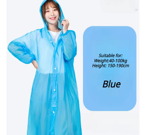 Poncho De Lluvia Impermeable Grueso Y Portátil